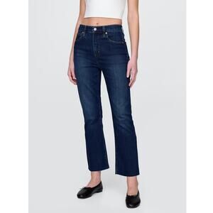 Gap‎ High Rise Kick Flare Jeans Tall Dark Washed Size 6
